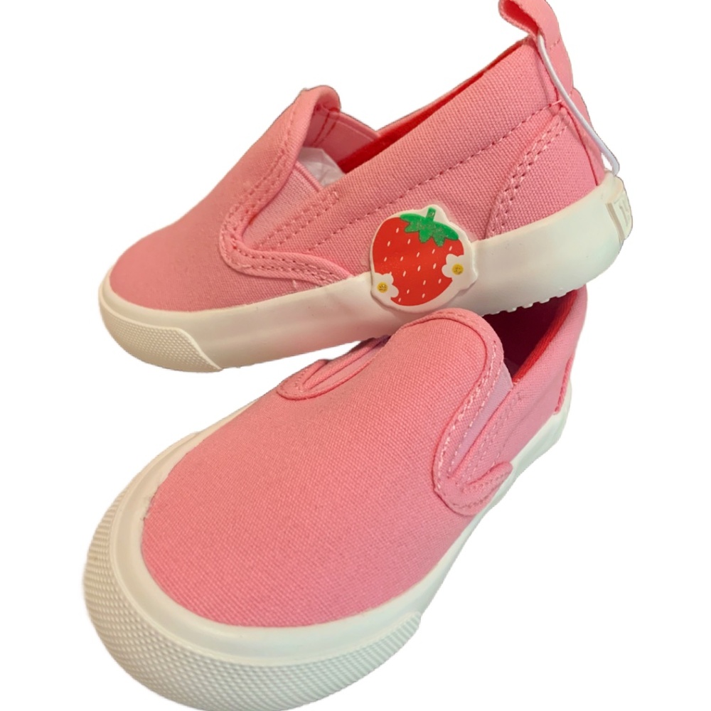 Canvas Slip-On Sneakers for Toddler Girls Pink Strawberry Patch NWT Old Navy